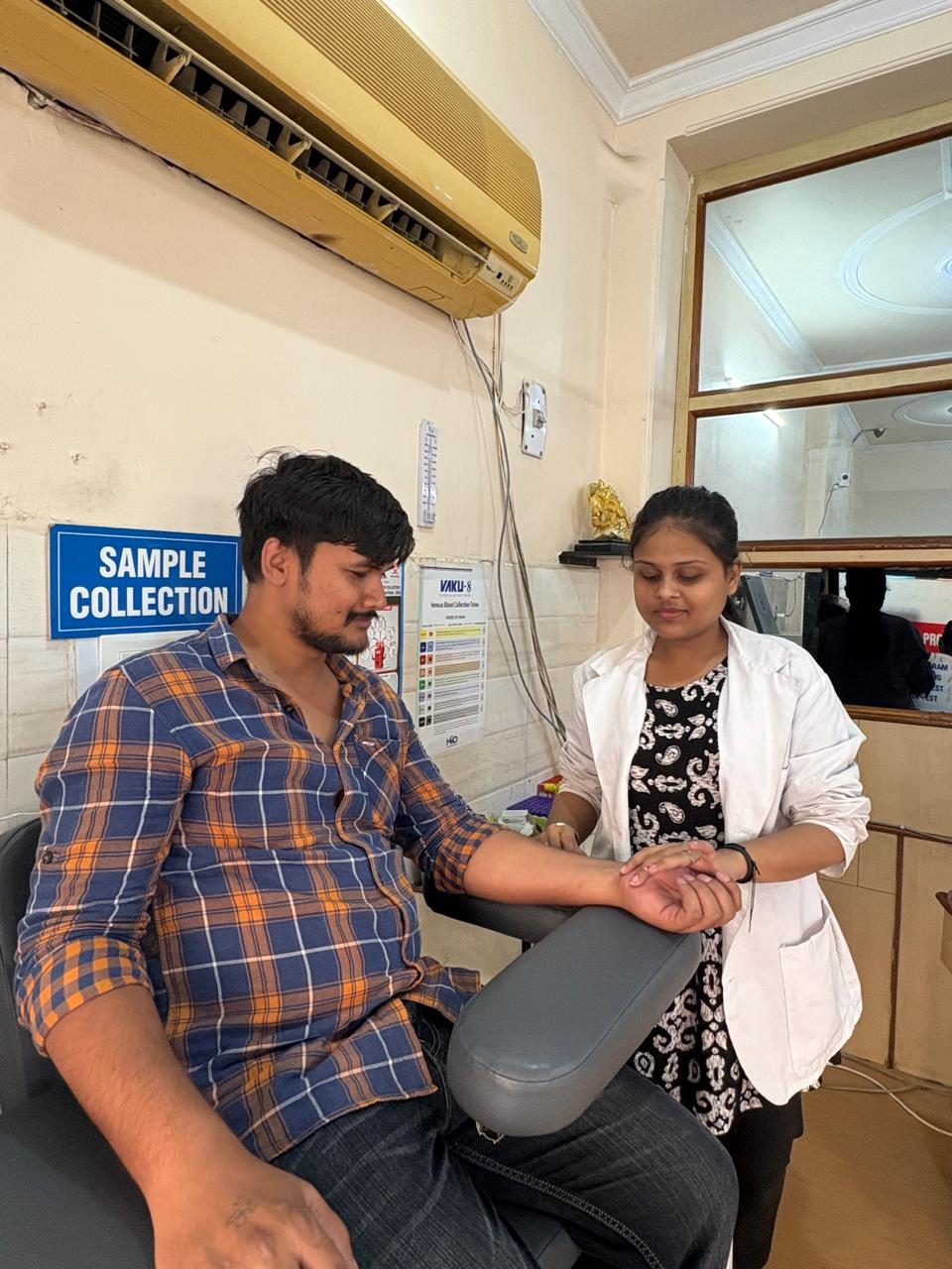 Sample collection counter at National Lab